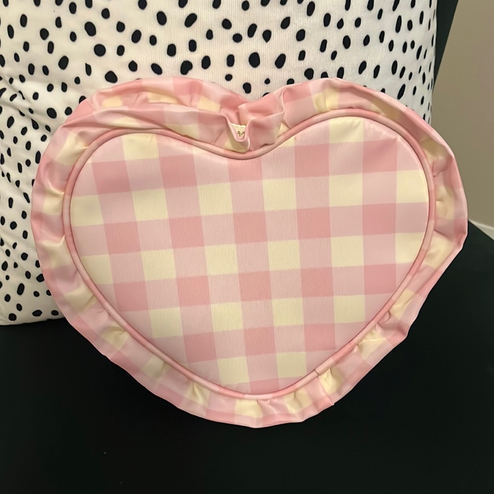 NWOT Stoney Clover Lane Watermelon Ruffle Heart Pouch